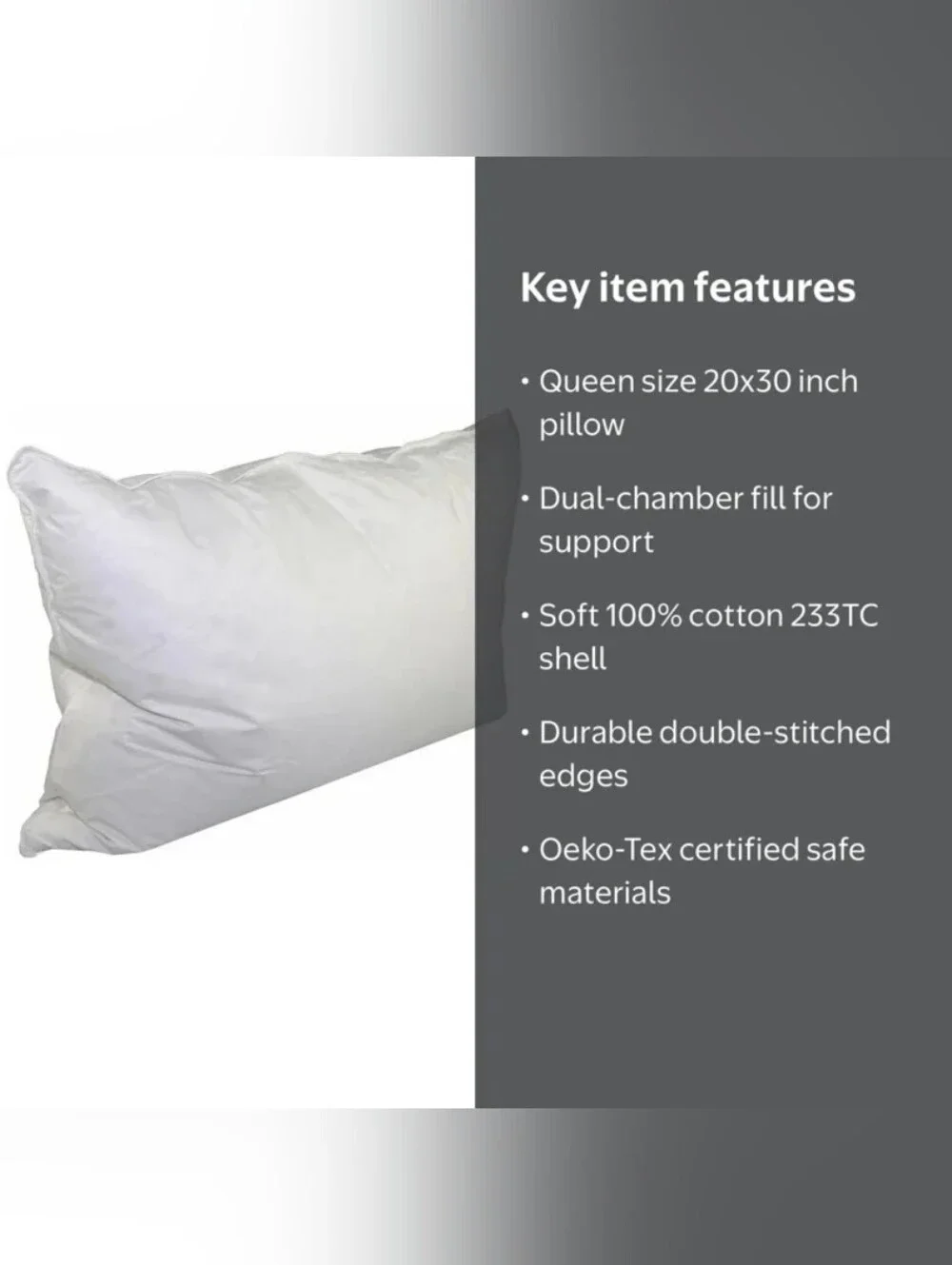 Down Dreams Classic Down Queen Pillow